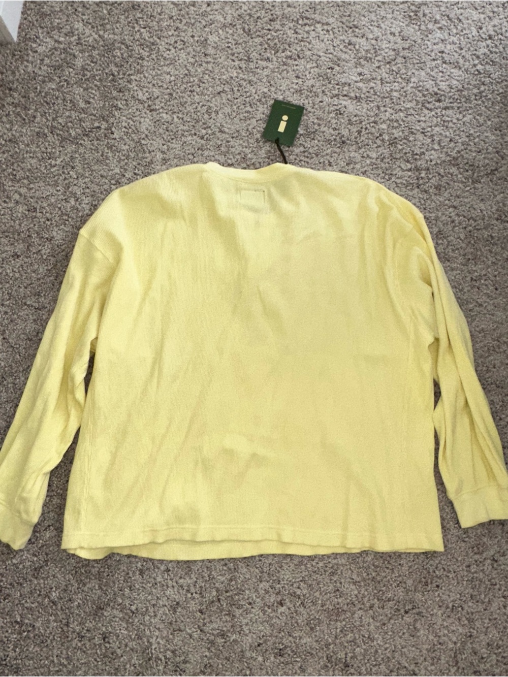 Daily Drills Oversized Thermal Henley - Lemonade - Picture 3 of 3